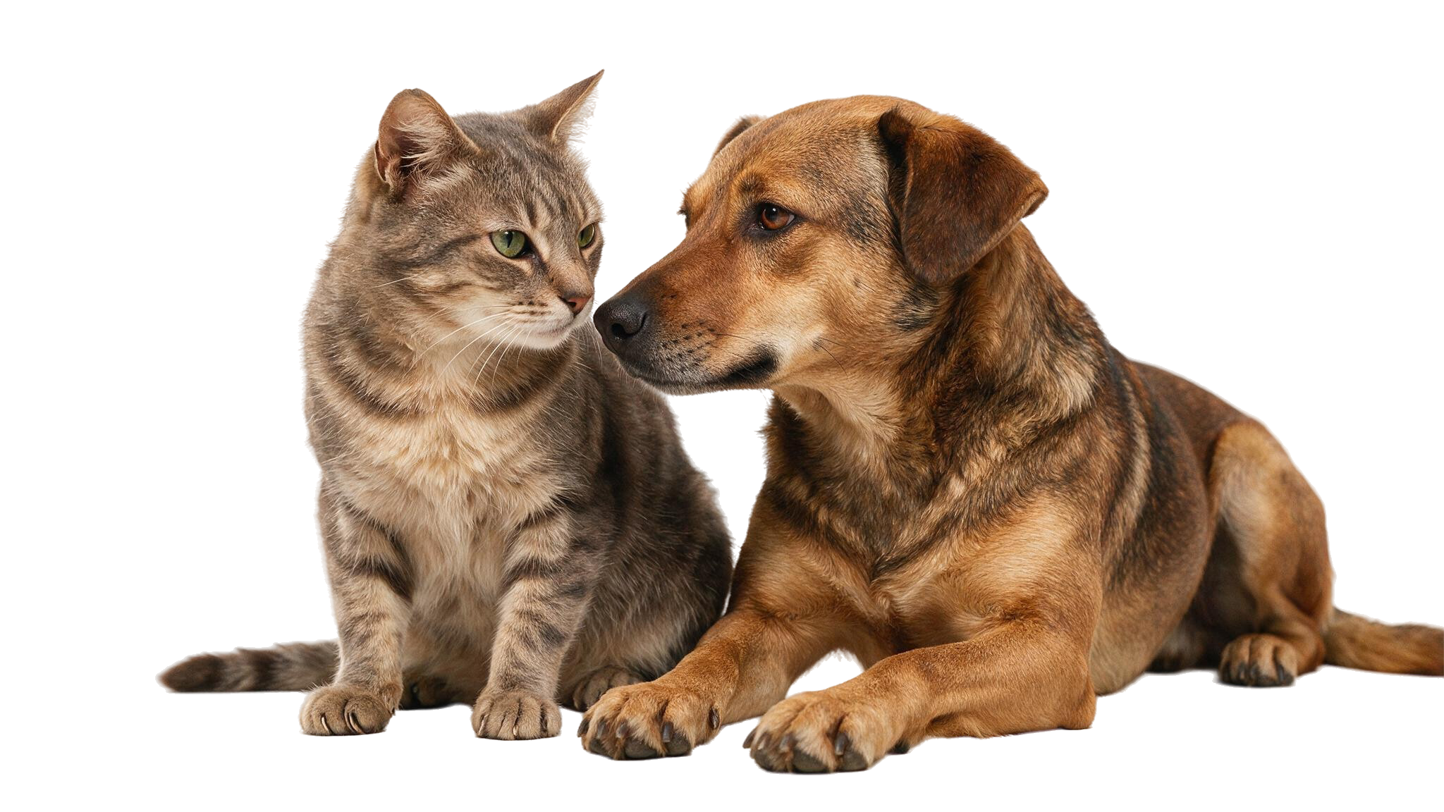 Gato e cachorro representando os benefícios do plano de assinatura pet B-Pet